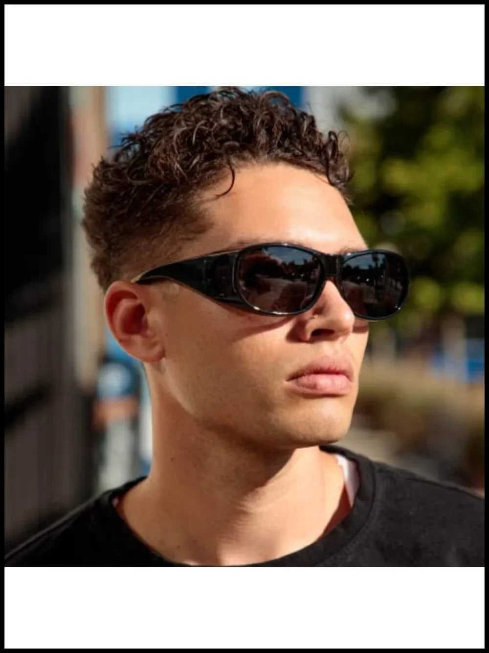 Polarized Wraparound Sunglasses Fitover for Glasses Large